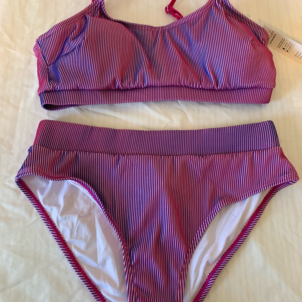 Cupshe Vibrant Striped Bikini Set